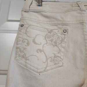 Women's Faded Glory Ivory Denim Jeans Size 4